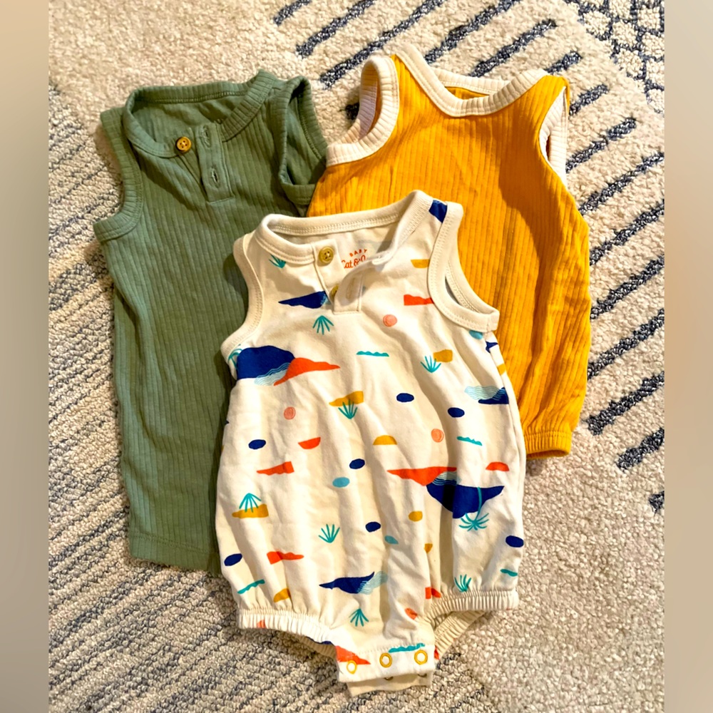 NB onesies from Cat and Jack. Stretchy and comfy.